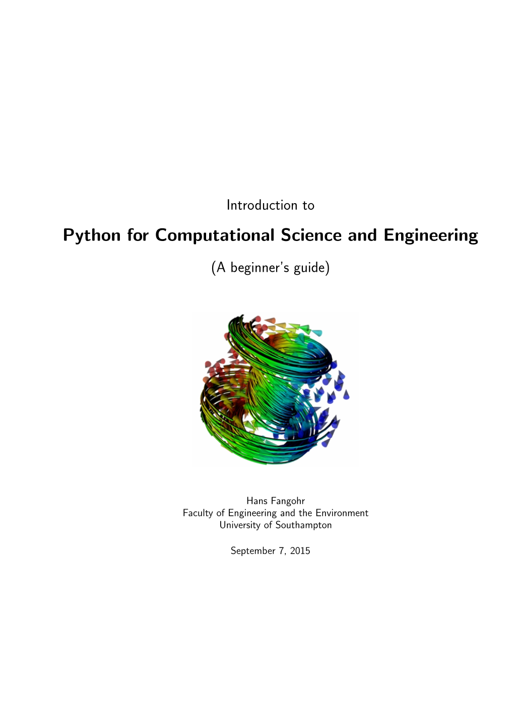 Python for Computational Science and Engineering