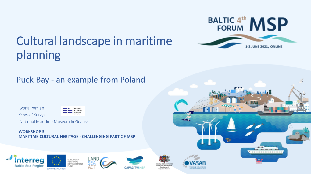 Cultural Landscape in Maritime Planning