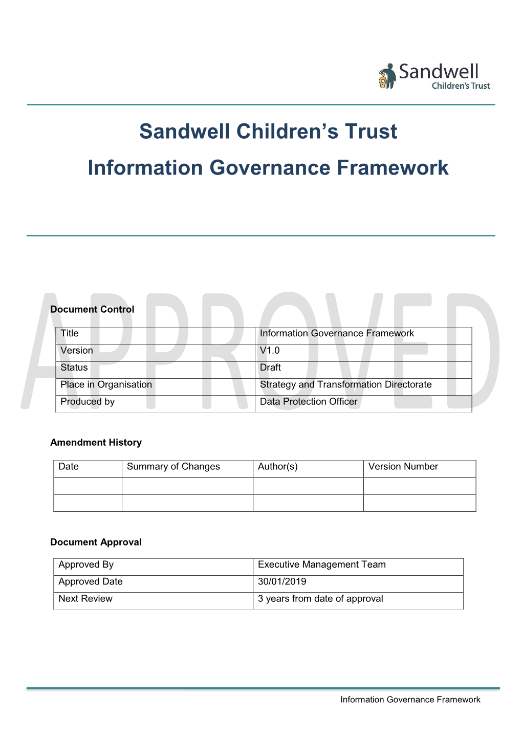 Information Governance Framework