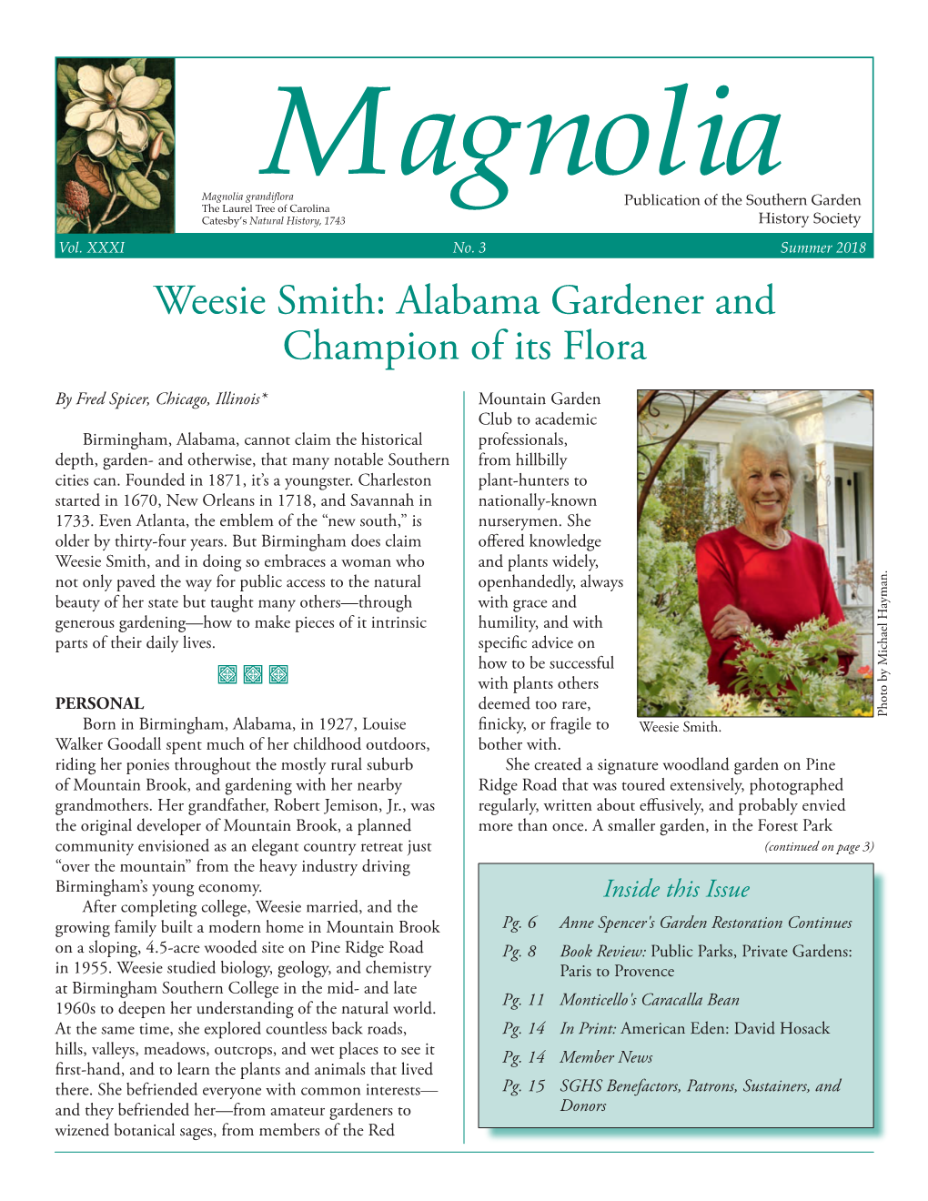 Weesie Smith: Alabama Gardener and Champion of Its Flora