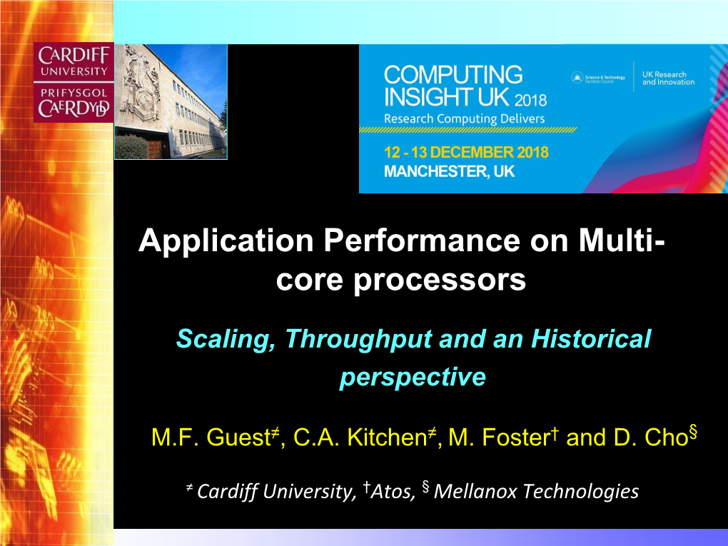 Application Performance on Multi-Core Processors 12 December 2018 2 Contents