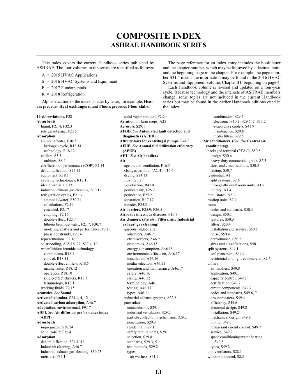 Composite Index to Entire Handbook Series (Updated August 1, 2018)