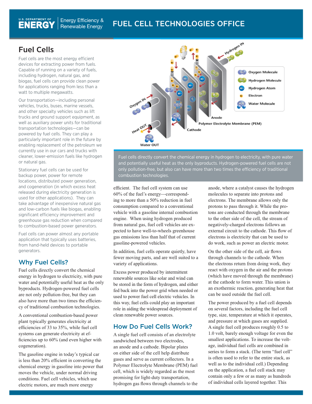 Fuel Cells Fact Sheet