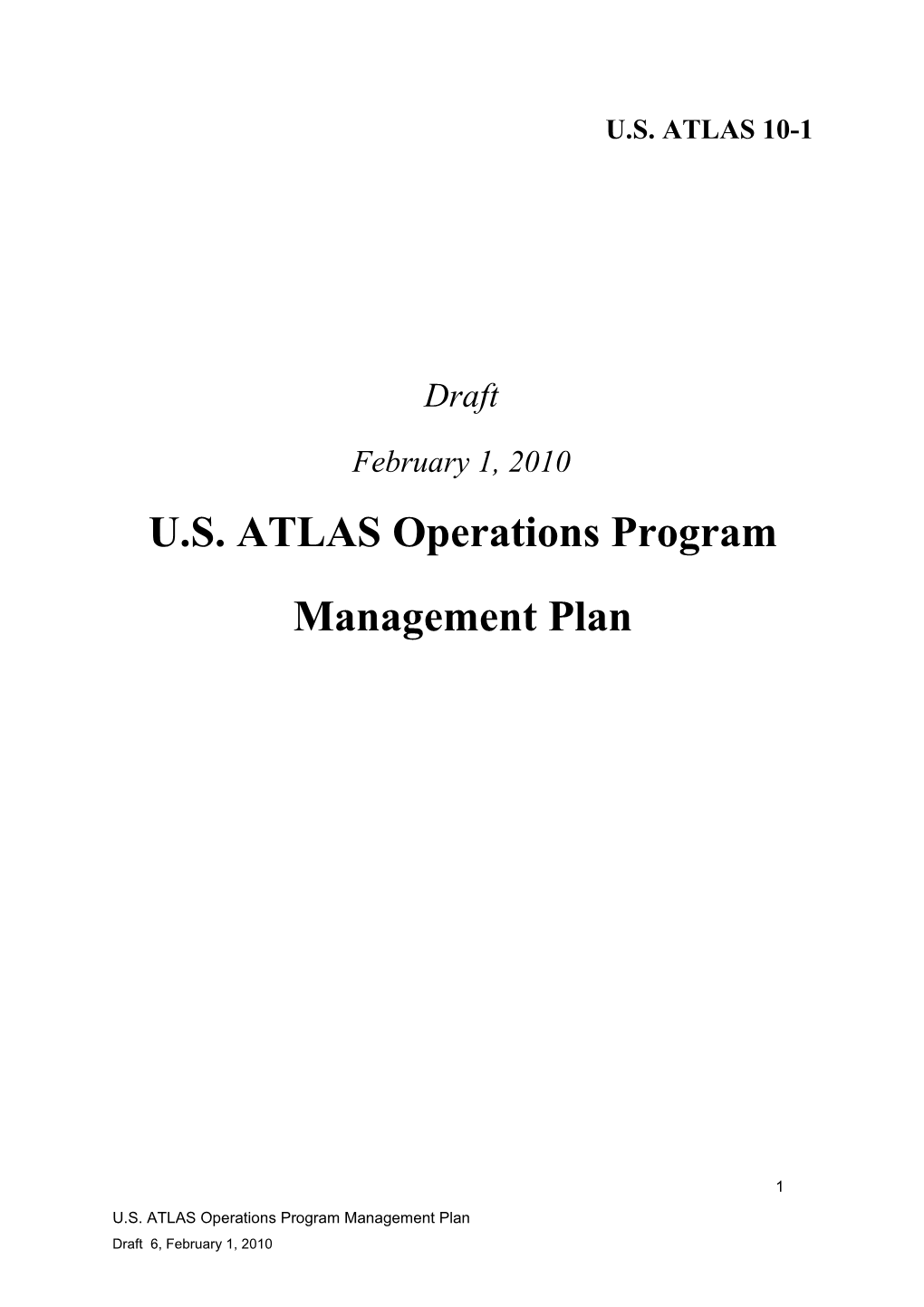 U.S. Atlas Operations Program