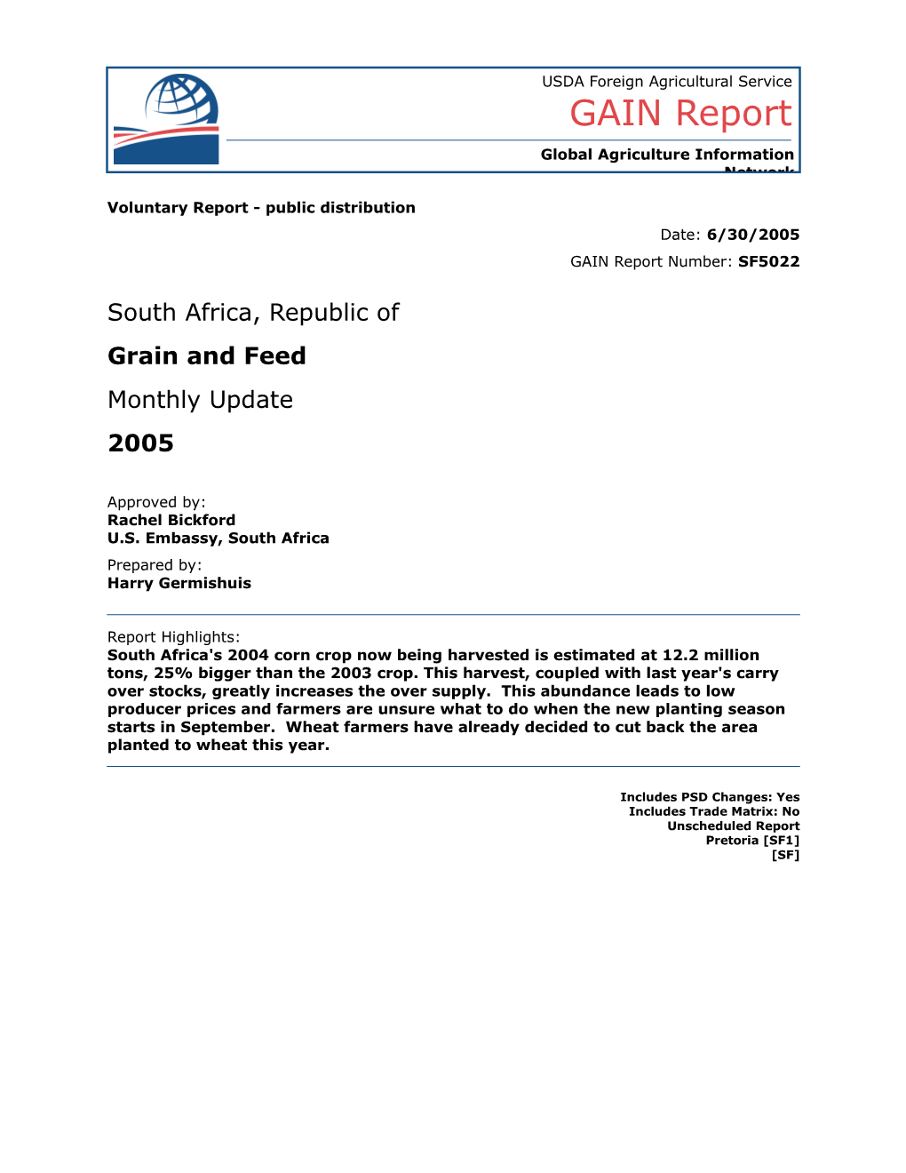 Voluntary Report - Public Distribution s28