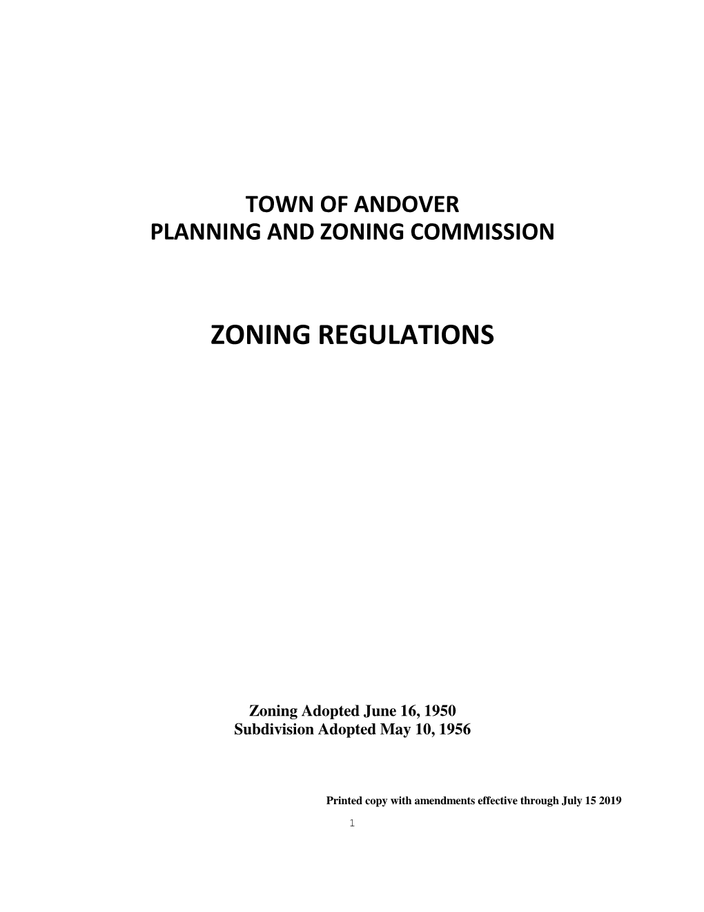 Zoning Regulations