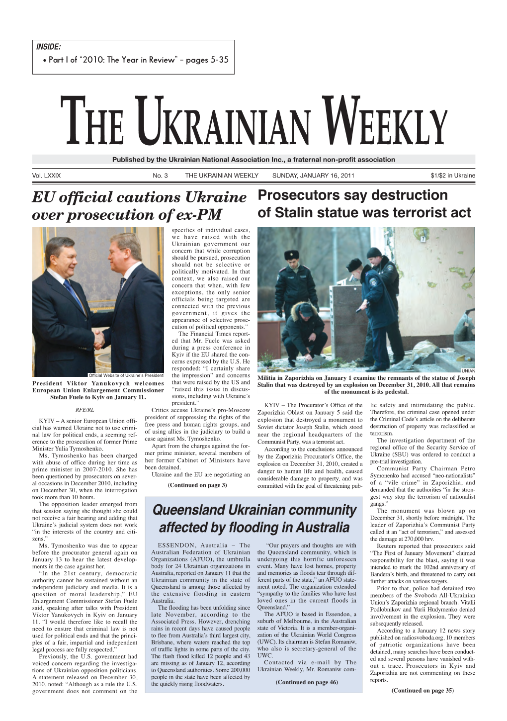 EU Official Cautions Ukraine Over Prosecution of Ex-PM