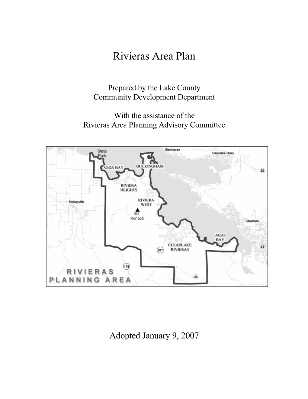 Rivieras Area Plan