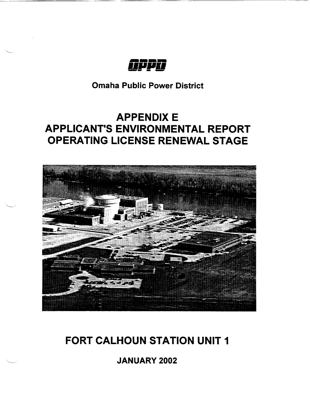 Fort Calhoun Station Unit 1 Environmental Report Operating