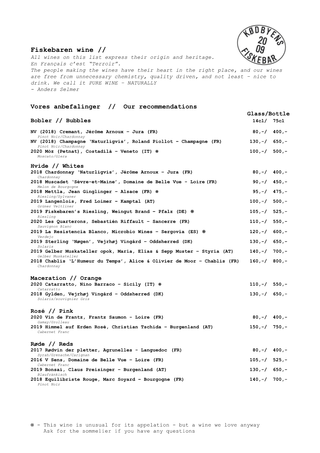 Fiskebaren Wine // All Wines on This List Express Their Origin and Heritage