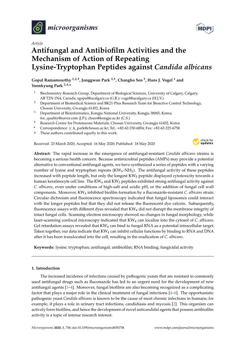 Antifungal and Antibiofilm Activities and the Mechanism of Action Of