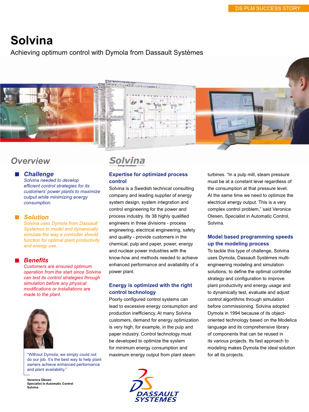 Solvina Achieving Optimum Control with Dymola from Dassault Systèmes