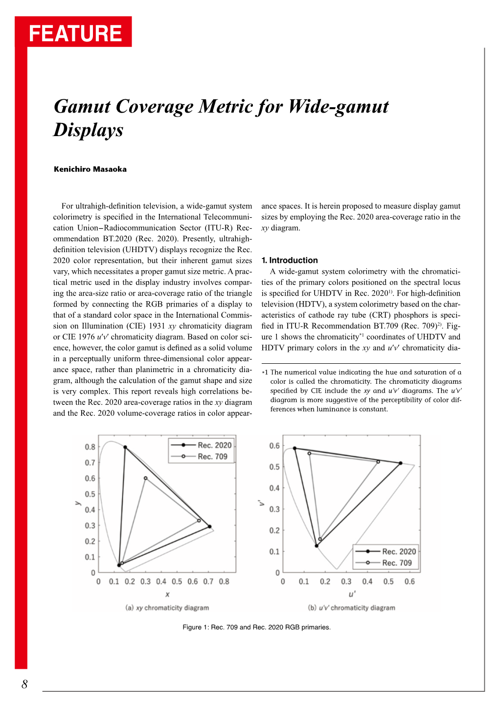 Gamut Coverage Metric for Wide-Gamut Displays