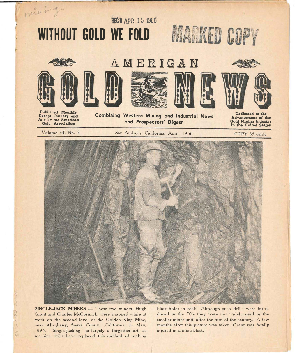 American Gold News, April 1966