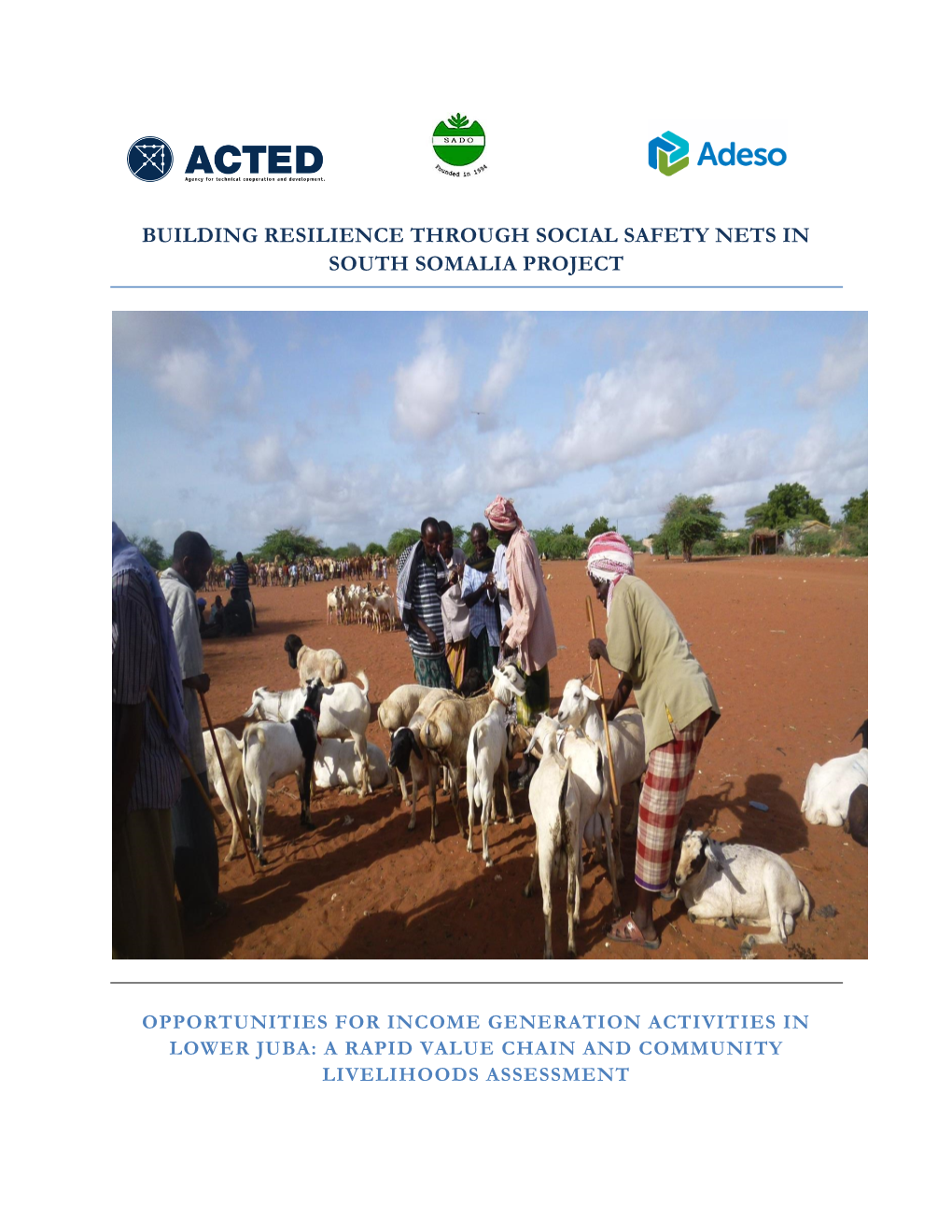 Building Resilience Through Social Safety Nets in South Somalia Project