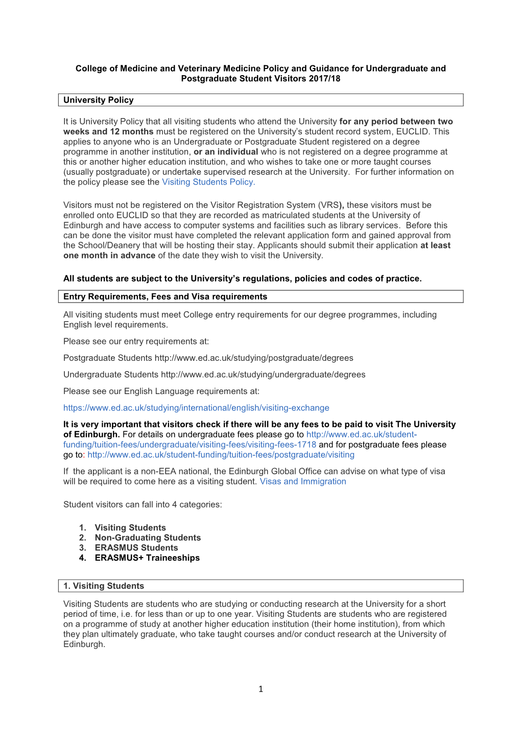 CMVM Visiting Students Policy & Guidance (350.02 KB PDF)