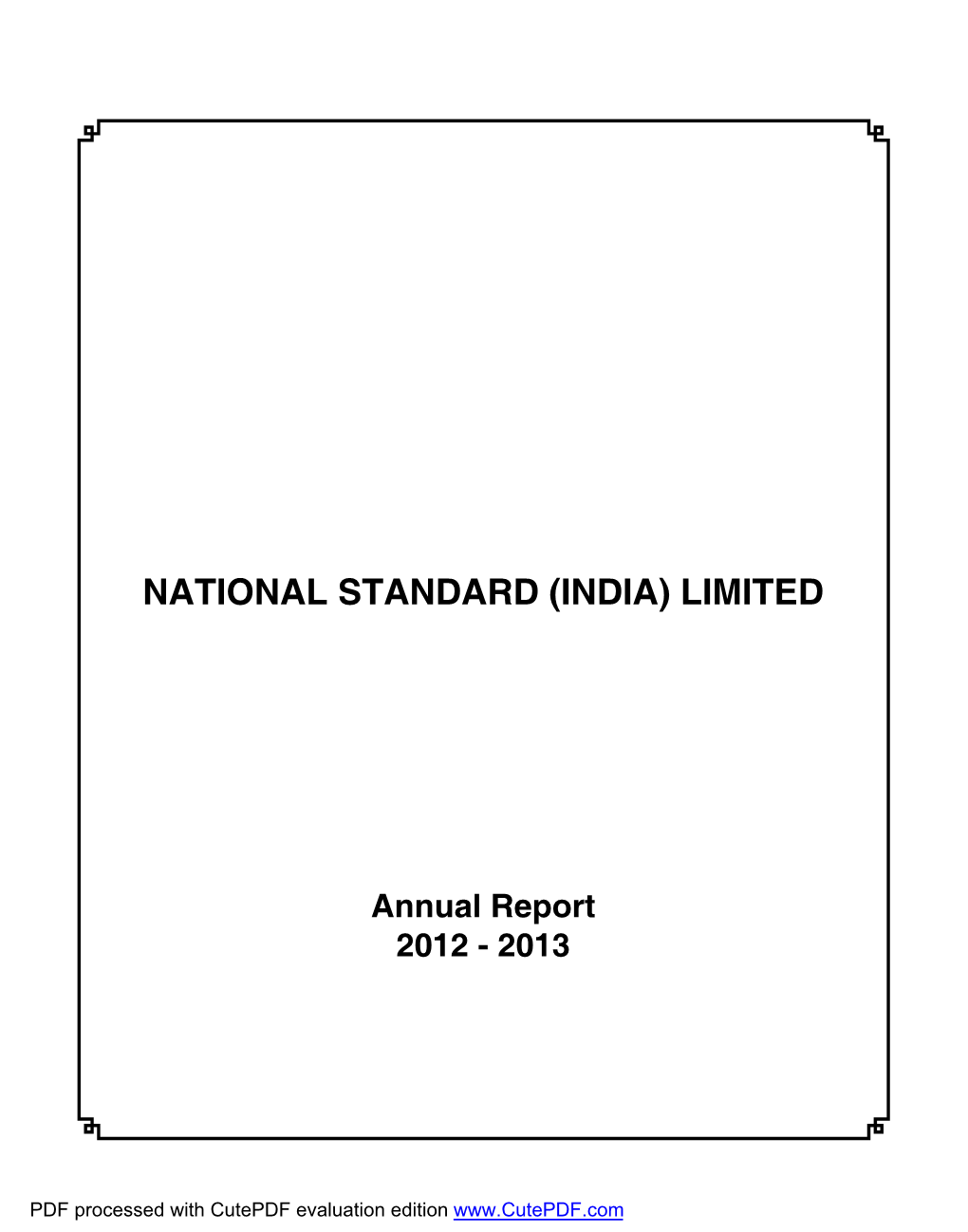 National Standard (India) Limited