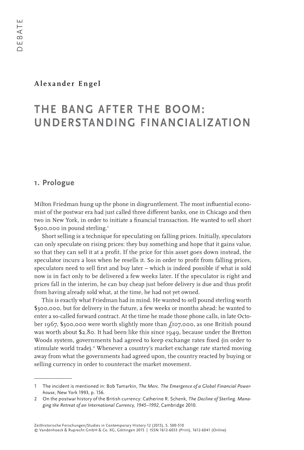 Understanding Financialization