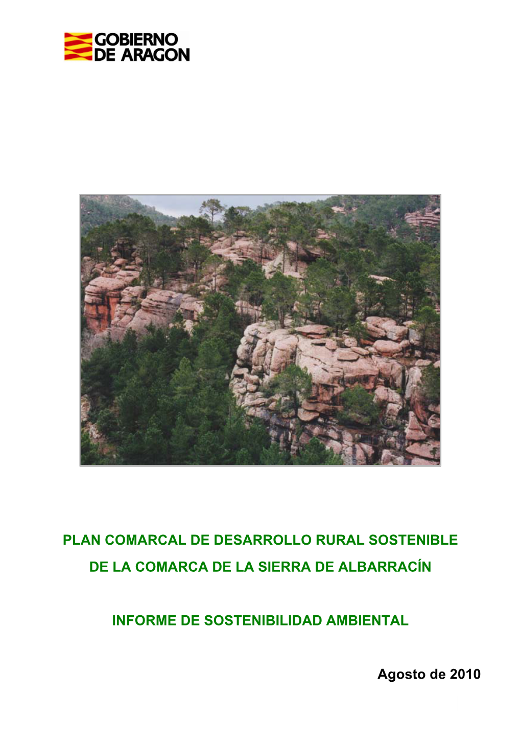 Plan Comarcal De Desarrollo Rural Sostenible De La Comarca De La Sierra De Albarracín