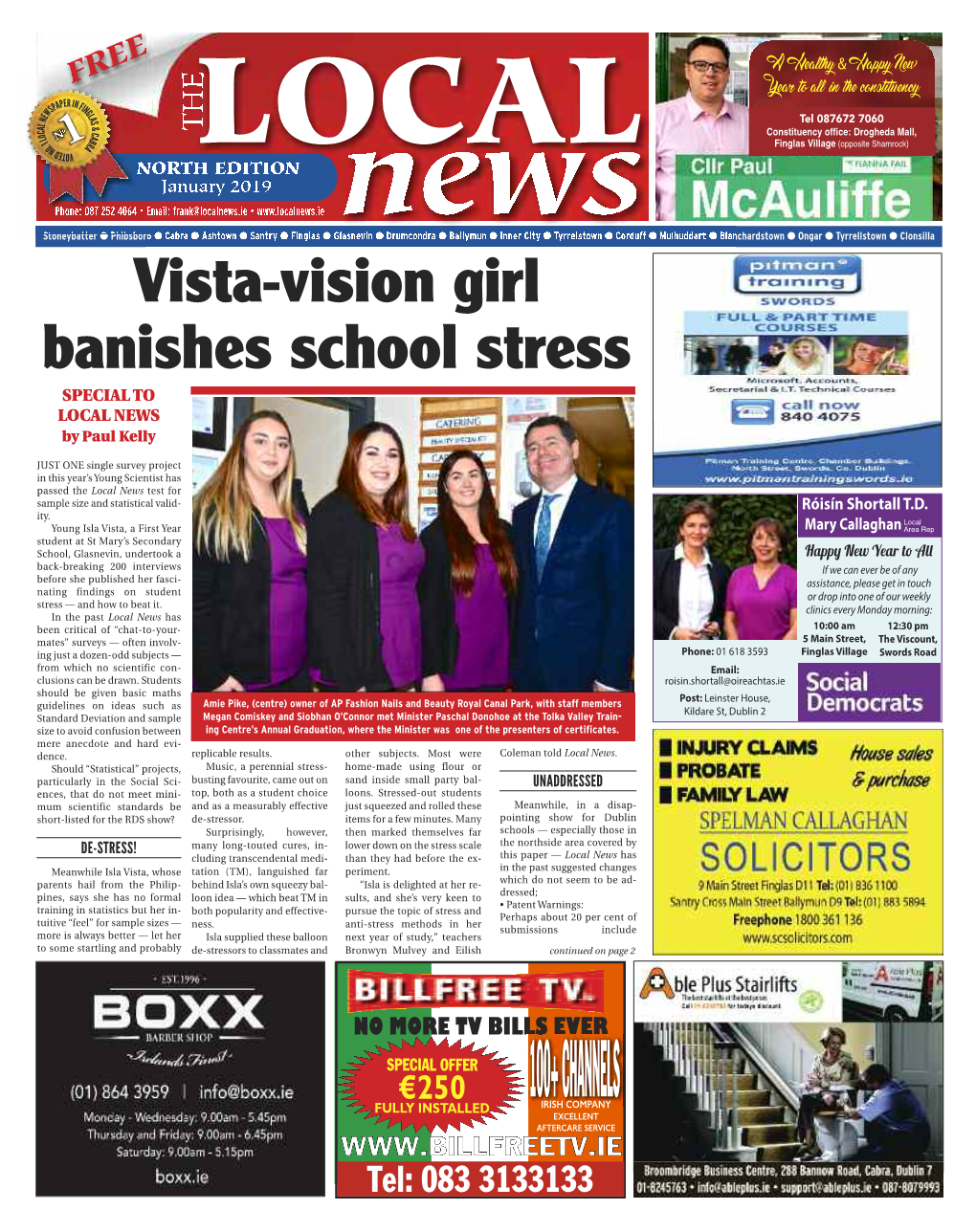 Vista-Vision Girl Banishes School Stress SPECIAL to LOCAL NEWS by Paul Kelly