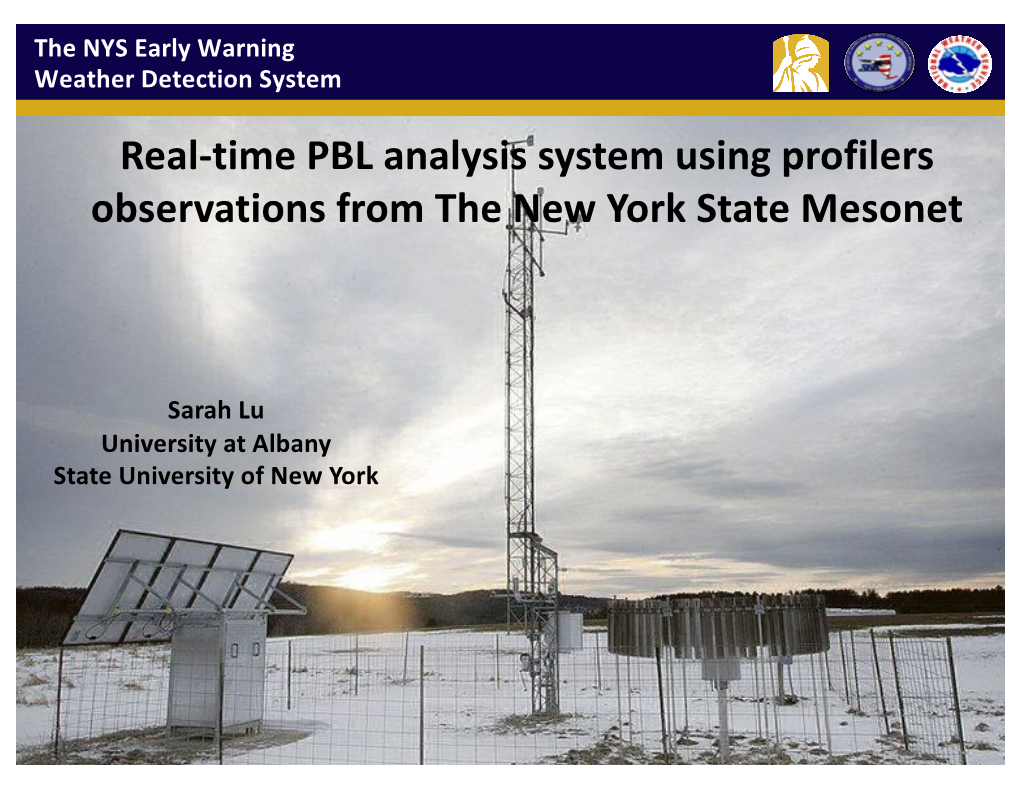 Real-Time PBL Analysis System Using Profilers Observations from the New York State Mesonet