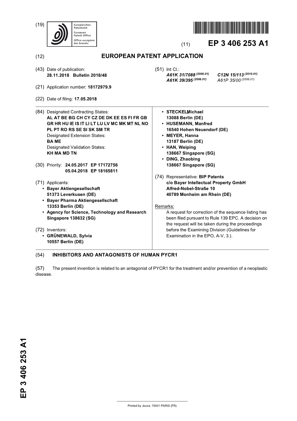 Inhibitors and Antagonists of Human Pycr1