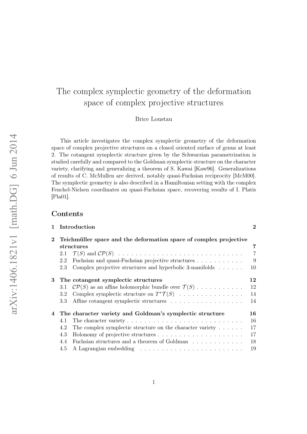 The Complex Symplectic Geometry of the Deformation Space of Complex Projective Structures