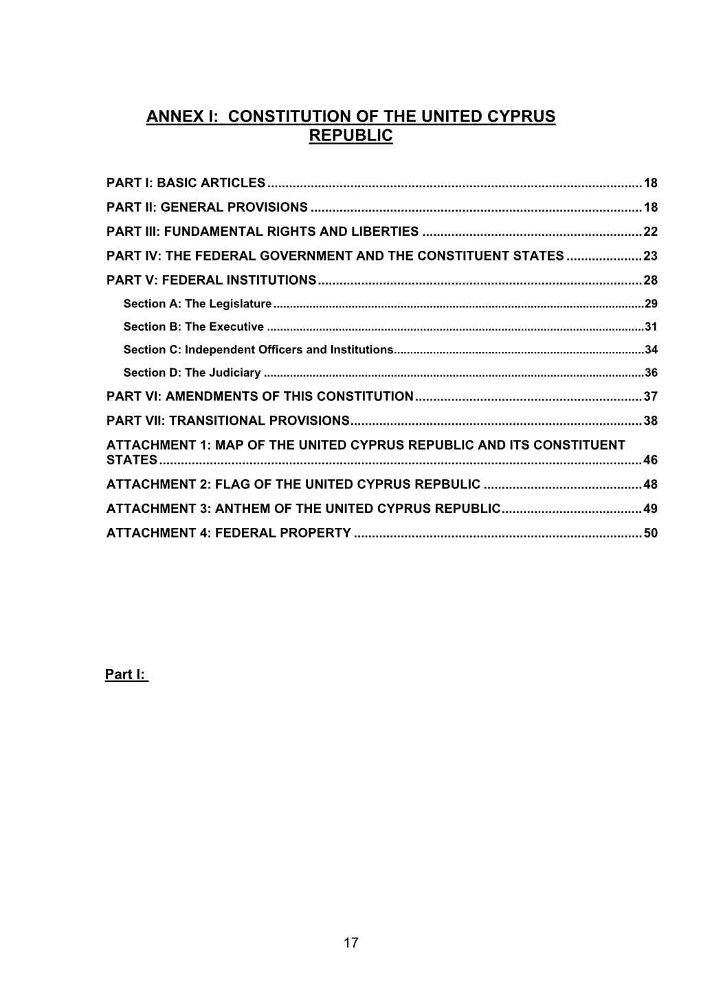 Constituent State Constitutions and the Commitments in the Comprehensive Settlement of the Cyprus Problem