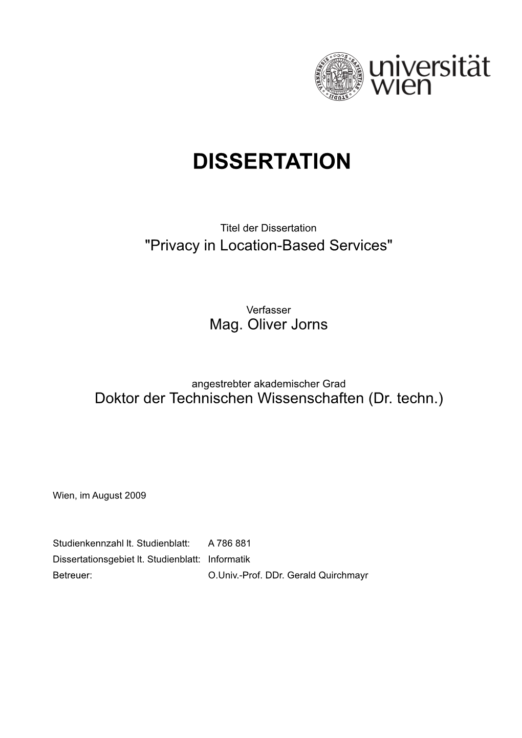 Dissertation