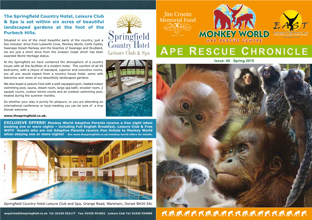 Ape Rescue Chronicle Three Times There Is Never a Dull Moment at the Park So It Will Be an Action-Packed Series