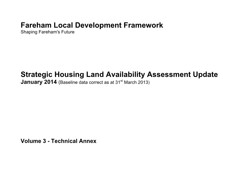 Fareham Local Development Framework Strategic Housing Land