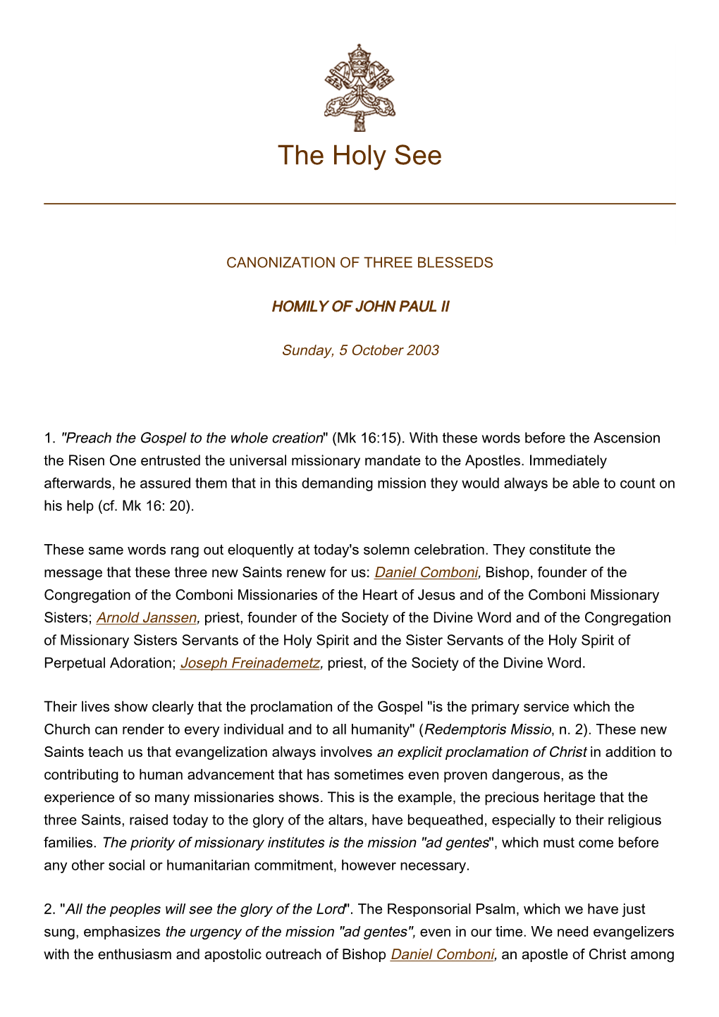 The Holy See