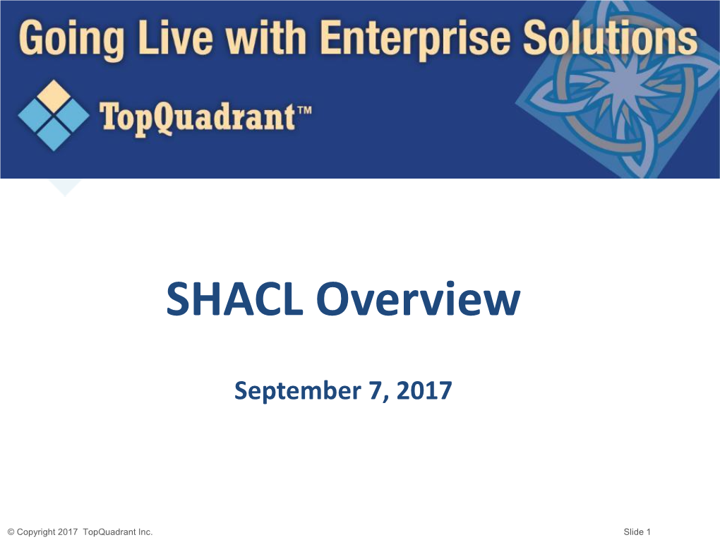 SHACL Overview