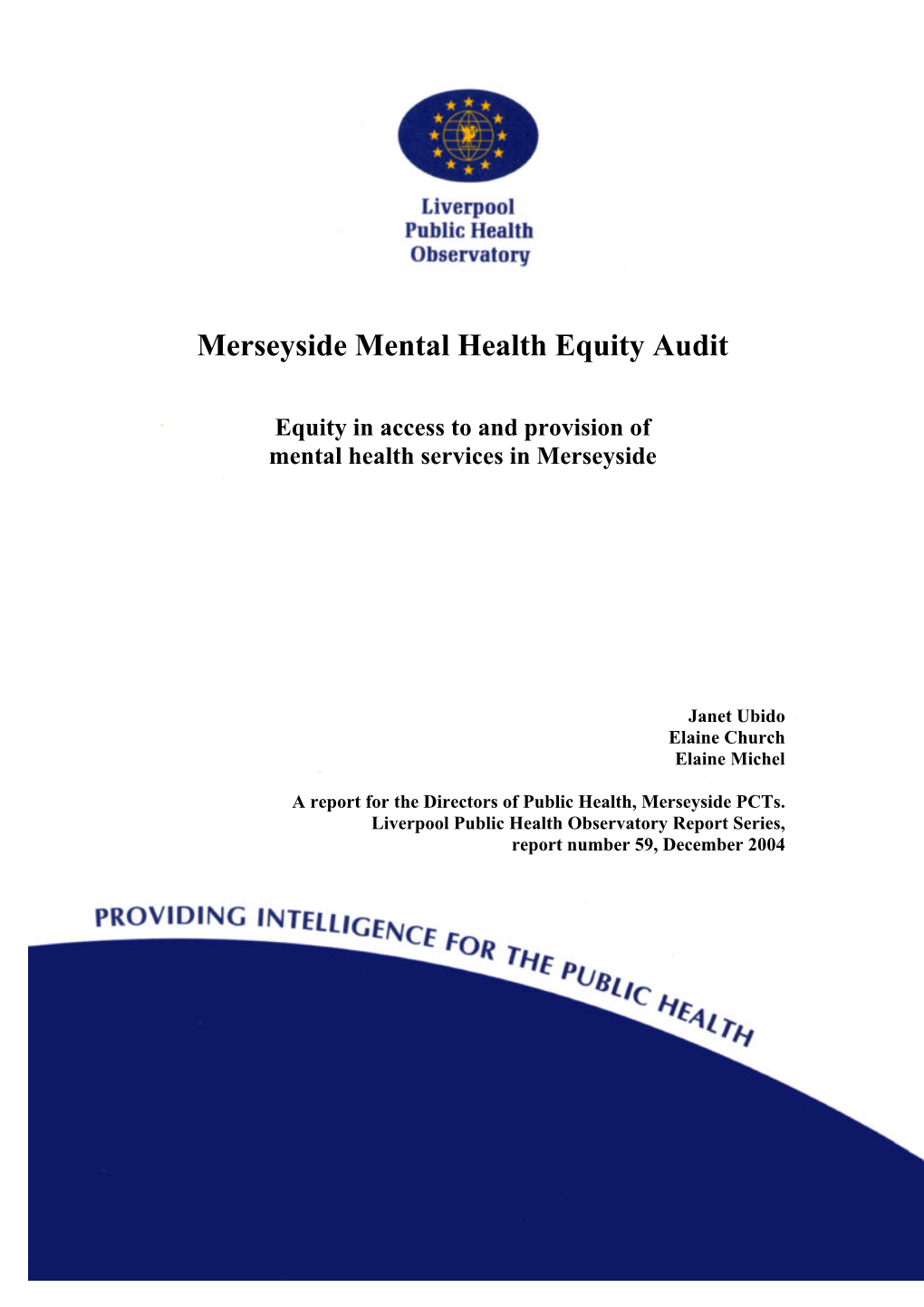 Merseyside Mental Health Equity Audit