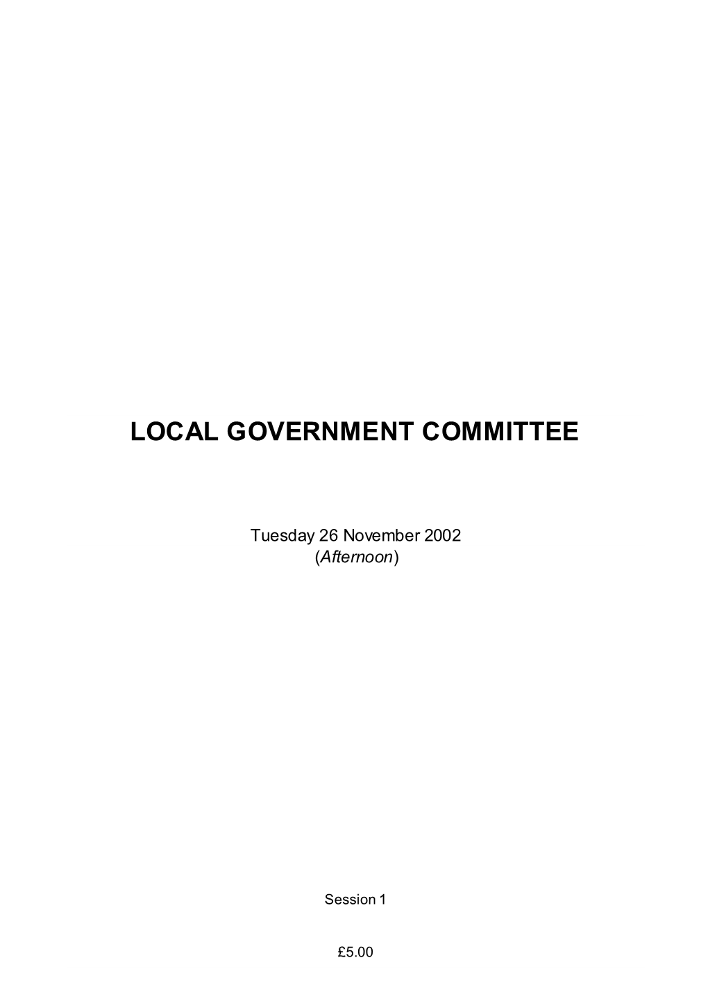Local Government Committee