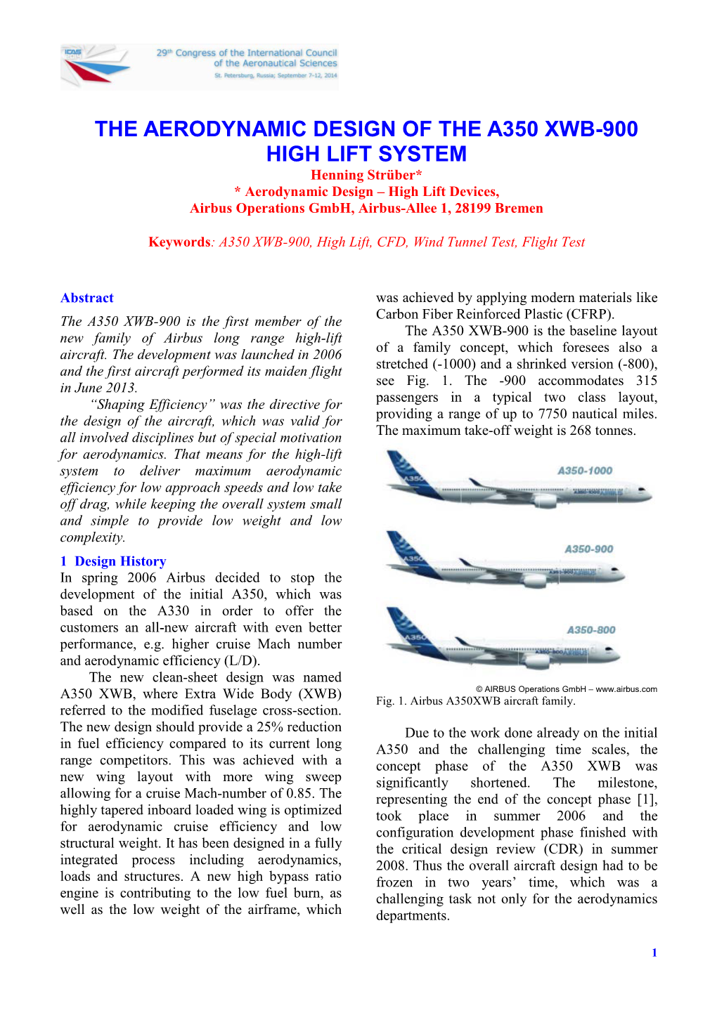 The Aerodynamic Design of the A350 Xwb-900 High Lift System