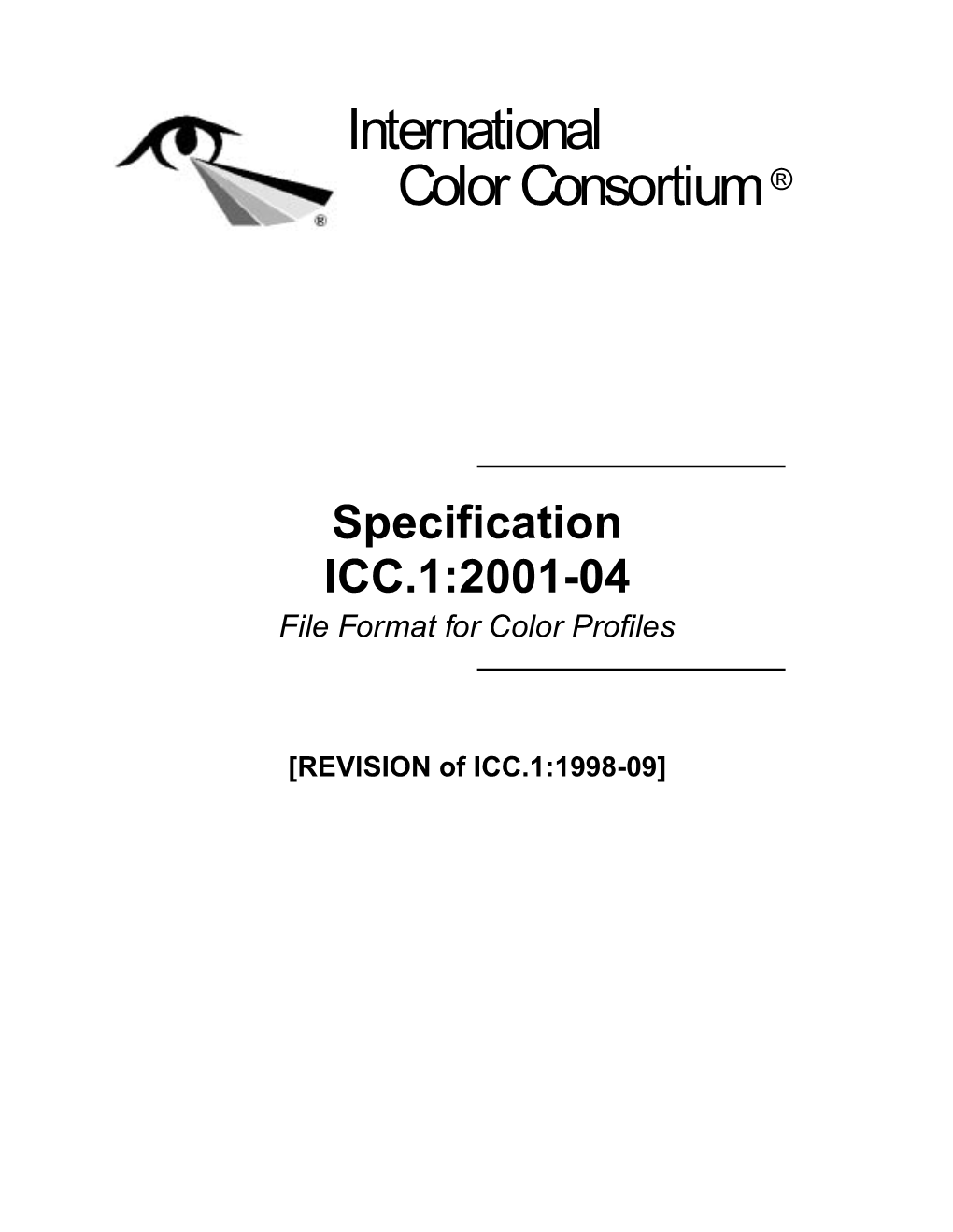 ICC.1:2001-04 File Format for Color Profiles