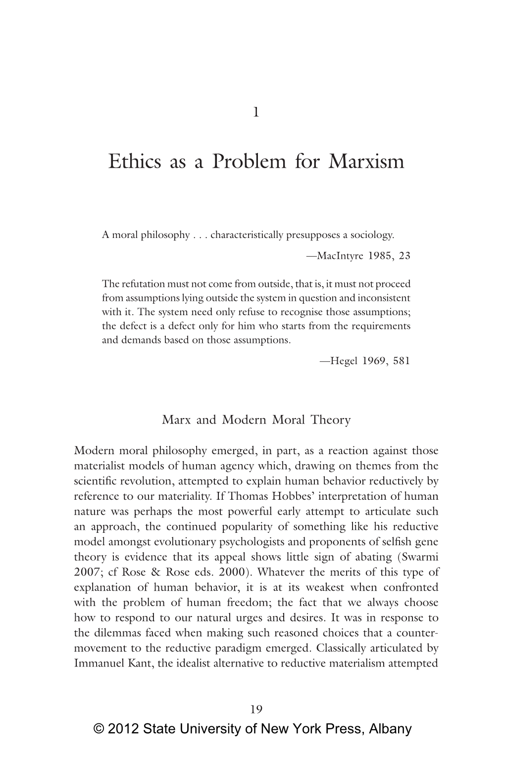 Marxism and Ethics