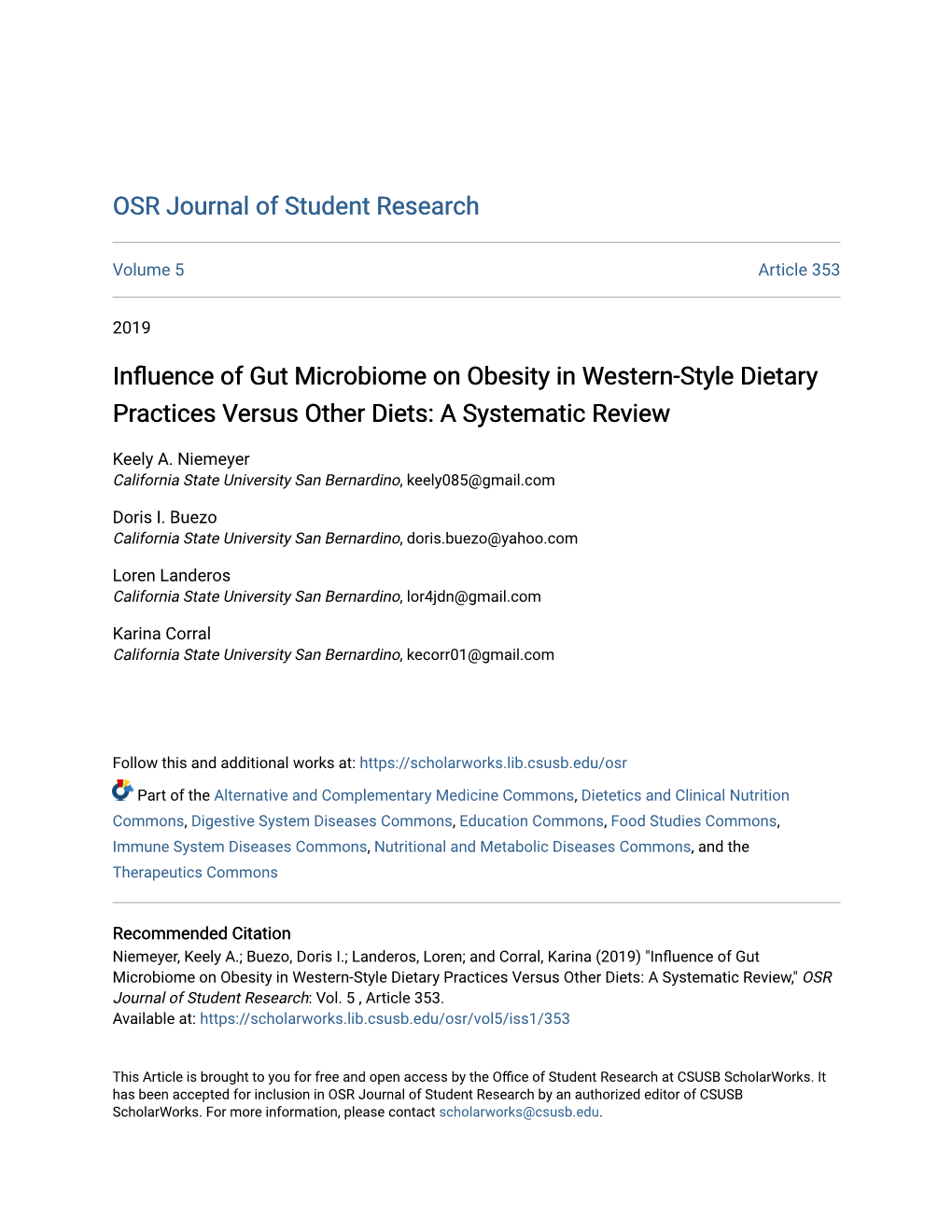 Influence of Gut Microbiome on Obesity in Western-Style Dietary Practices Versus Other Diets: a Systematic Review