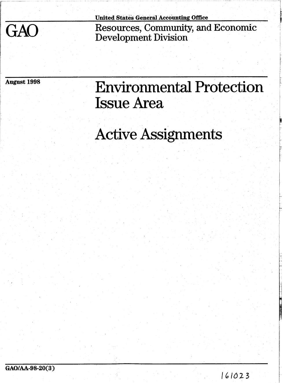 Environmental Protection Issue Area ‘