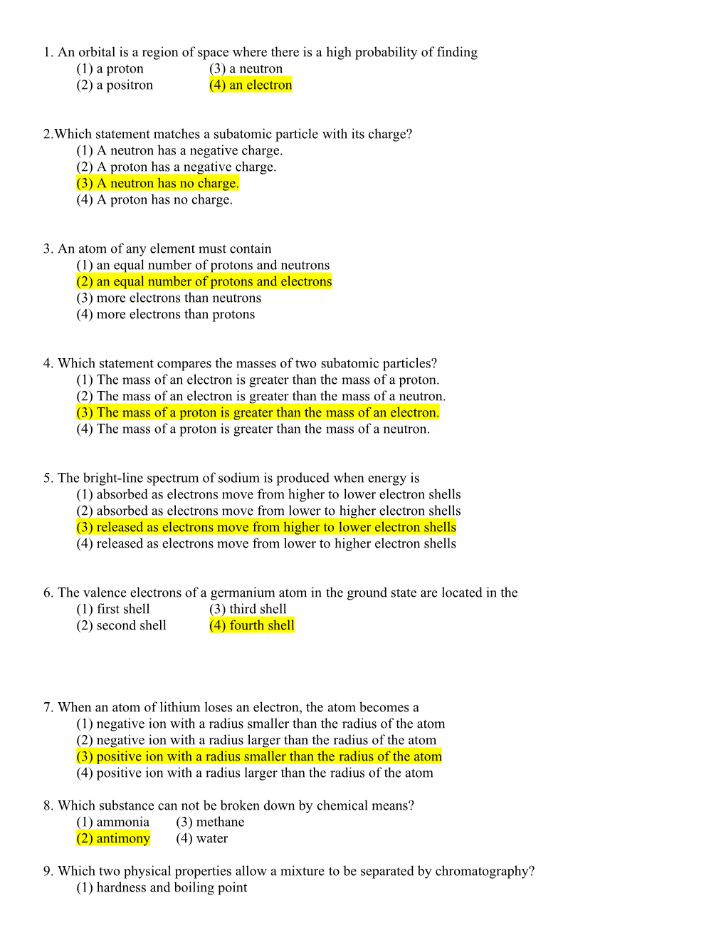 1. an Orbital Is a Region of Space Where There Is a High Probability of Finding