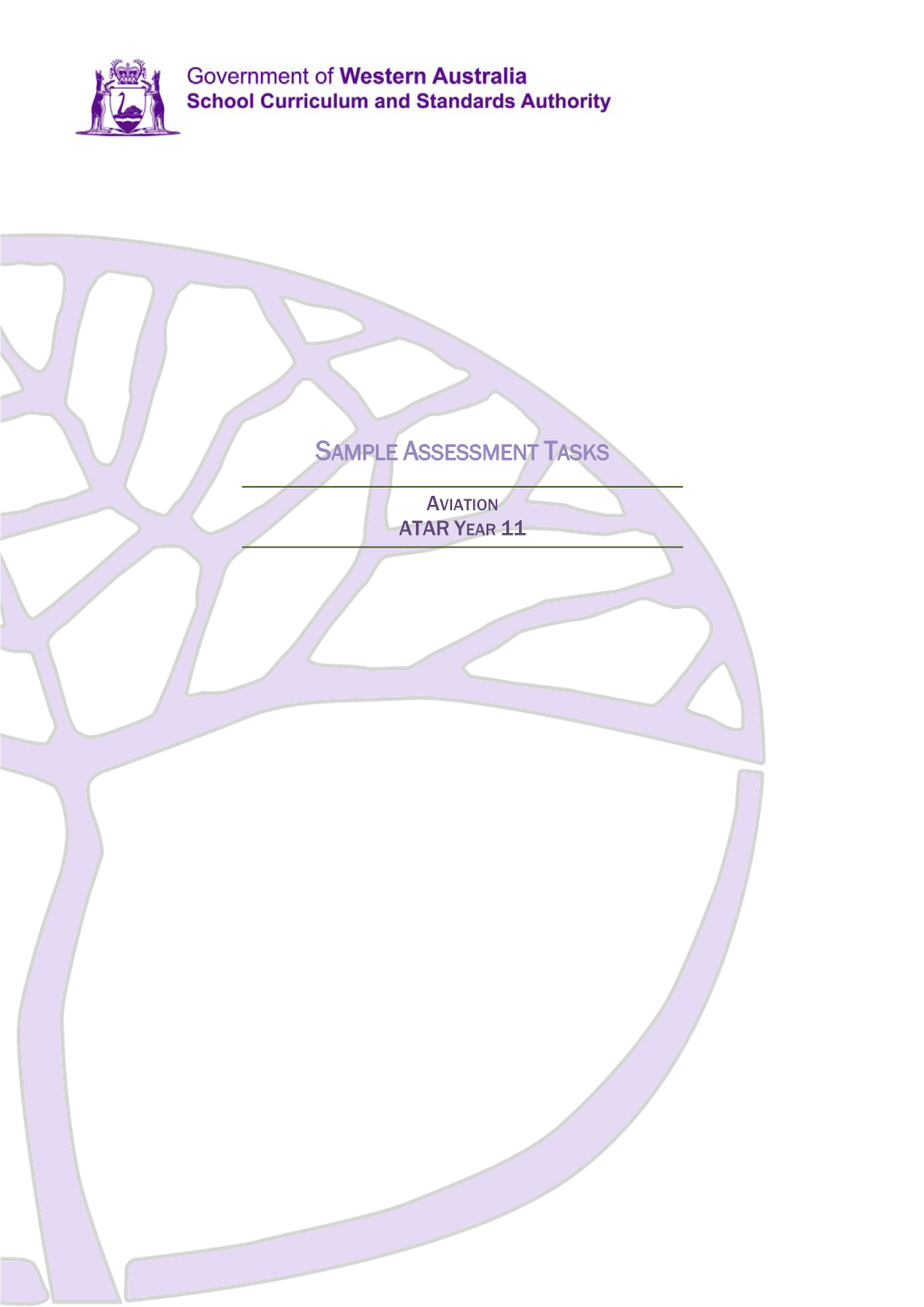 Aviation ATAR Y11 Sample Assessment Tasks WACE 201516