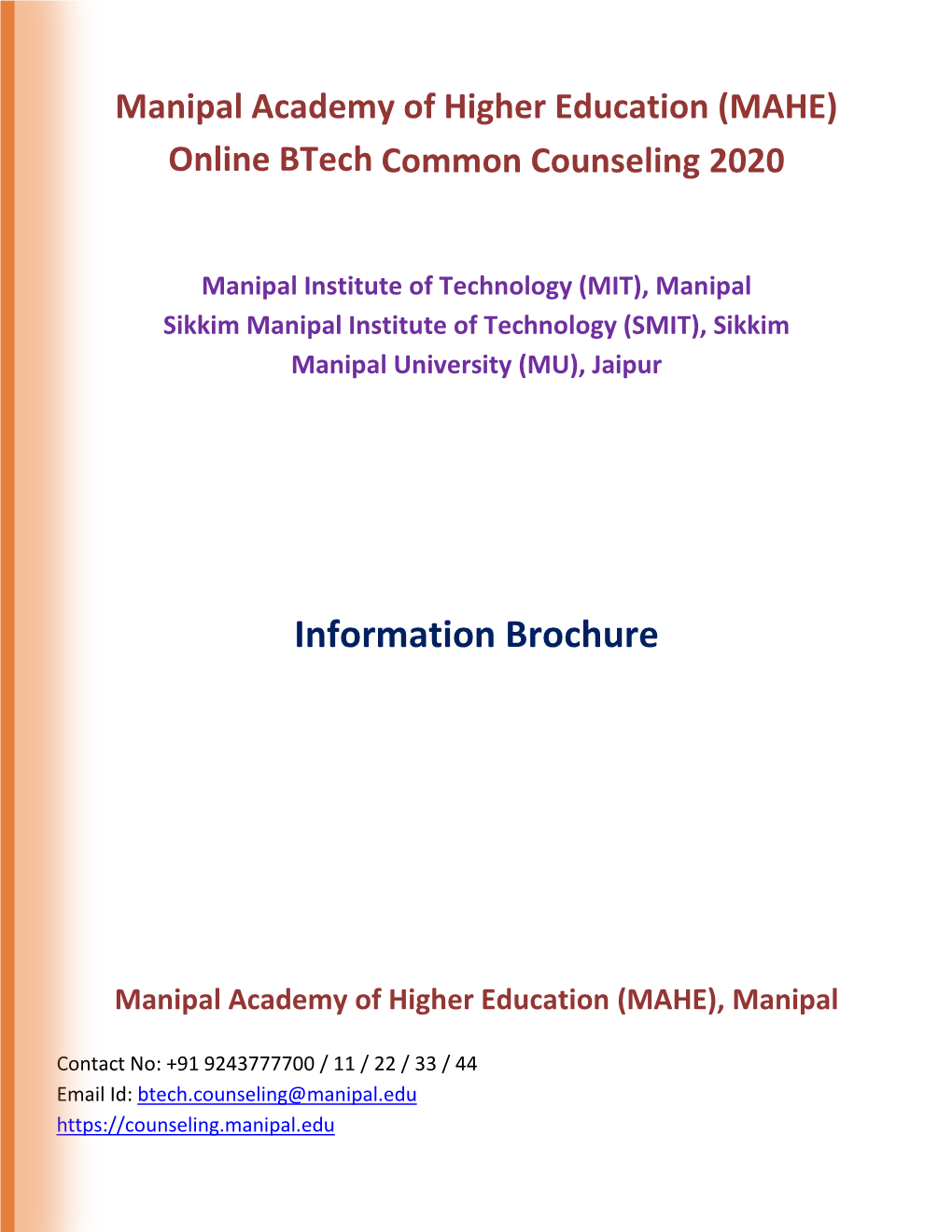 Information Brochure