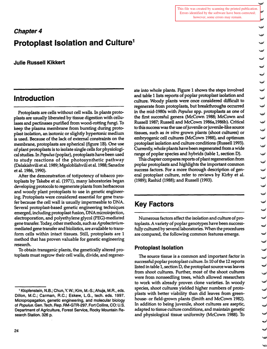 Protoplast Isolation and Culture1