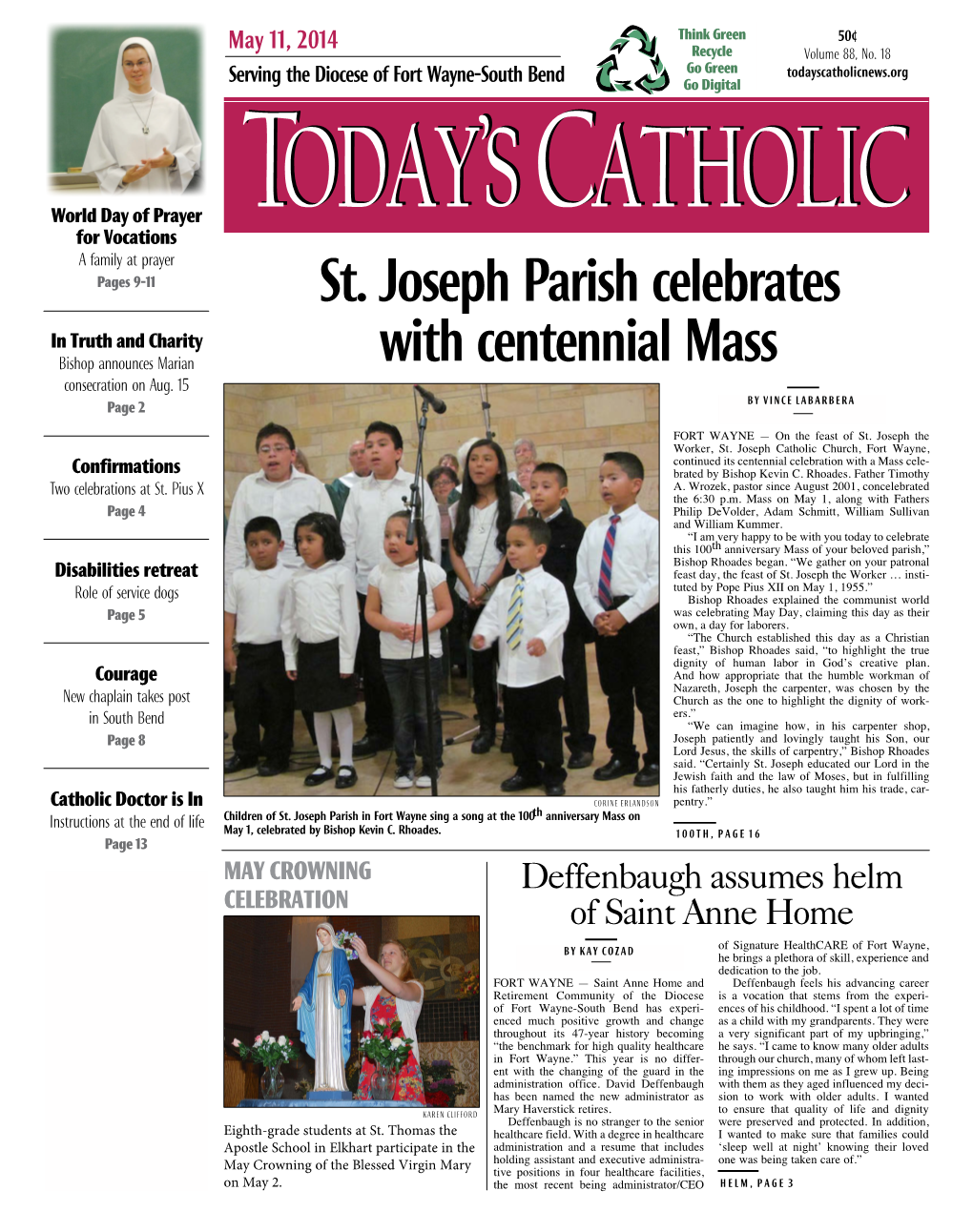 St. Joseph Parish Celebrates with Centennial Mass