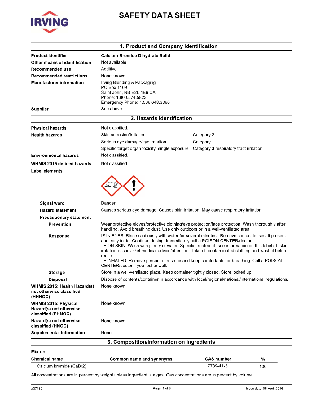 Safety Data Sheet