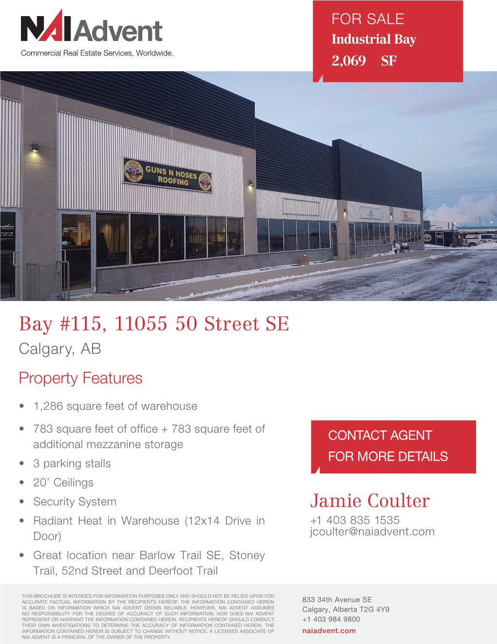 Bay #115, 11055 50 Street SE Calgary, AB Property Features