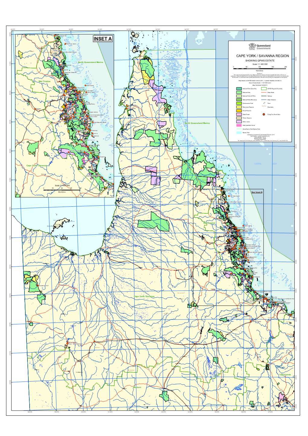 CAPE YORK / SAVANNA REGION S 0 " ' 0 ° 1 1 Alexandra Bay SHOWING QPWS ESTATE S R " E