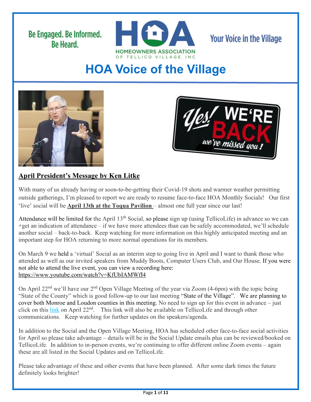 HOA Voice of the Village