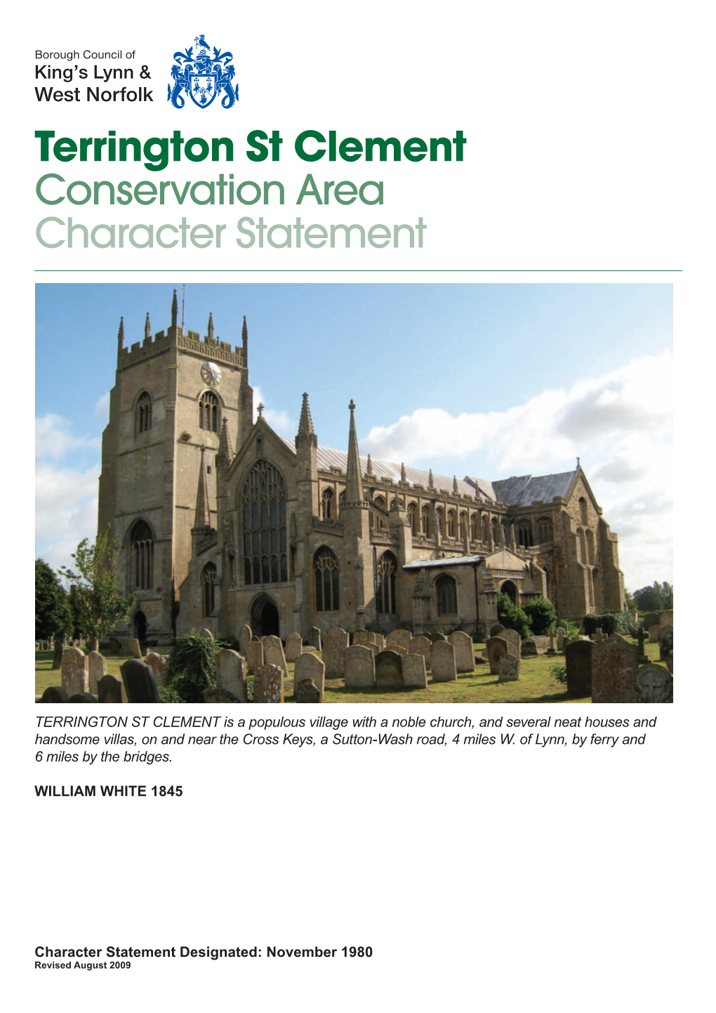 Terrington St Clement Conservation Area Character Statement